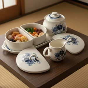 Bộ gốm sứ Nhật men rạn