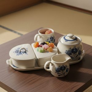 Bộ gốm sứ Nhật men rạn