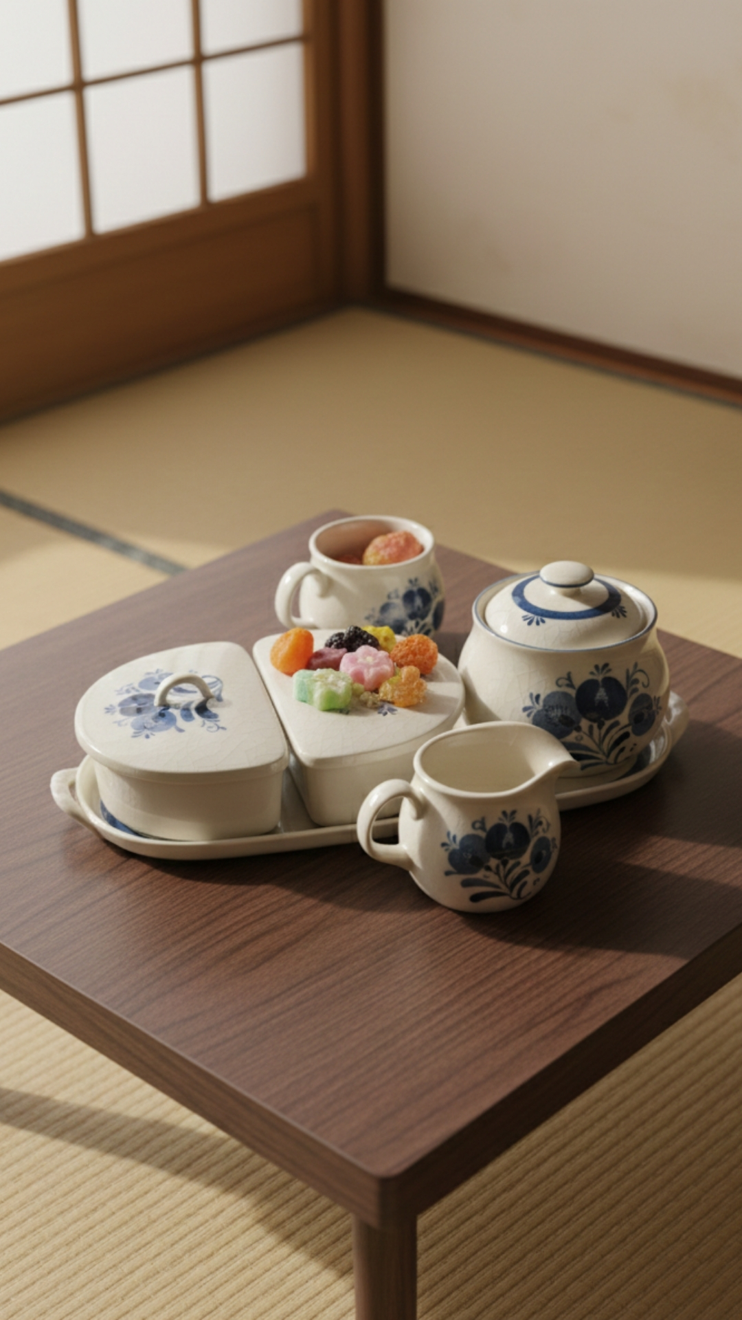 Bộ gốm sứ Nhật men rạn