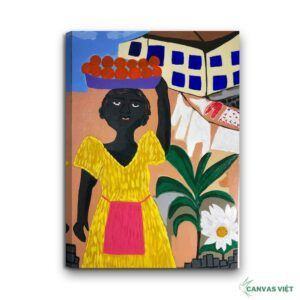 Tranh canvas hiện đại châu phi HD002