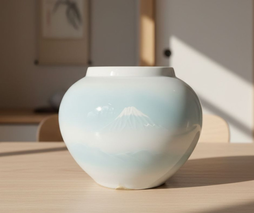 Bình Gốm Phú Sĩ Thủ Công