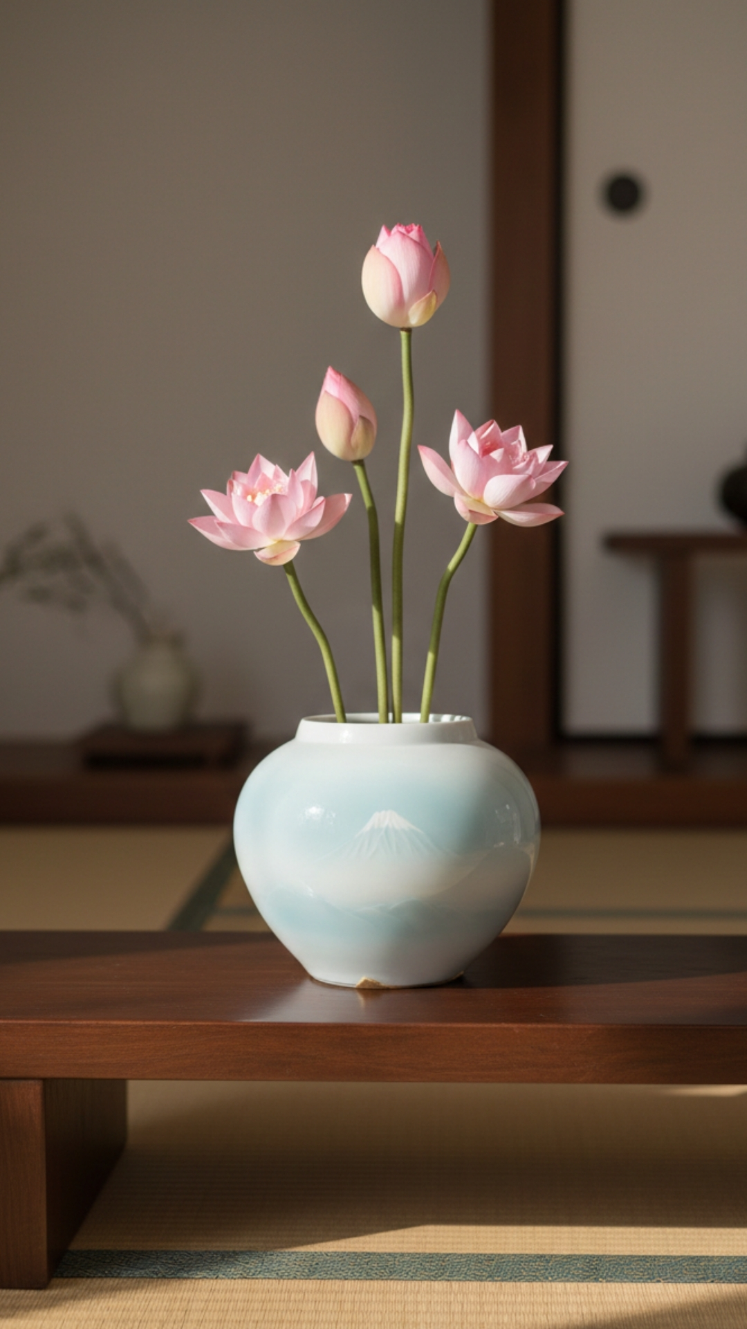 Bình Gốm Phú Sĩ Thủ Công Cao Cấp