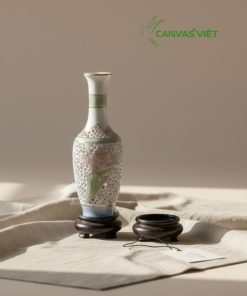 Bình Hoa Gốm Nhật đục Hoa Vẽ Tay (2)