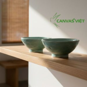 Chén Mộc Men Chảy Gốm Nhật