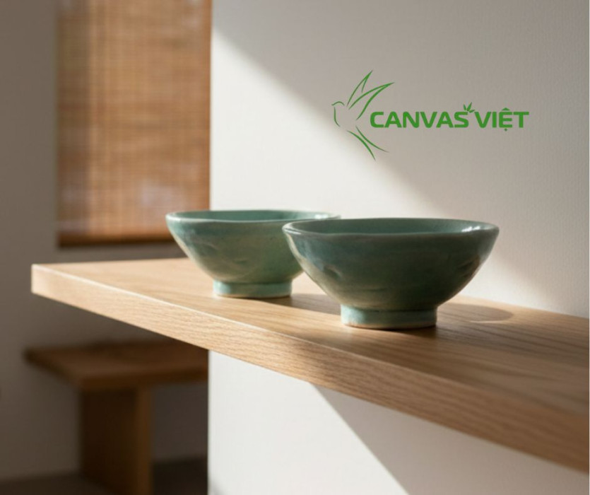 Chén Mộc Men Chảy Gốm Nhật