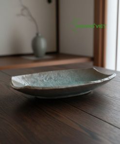 Dĩa Mộc Gốm Nhật Dáng Dài – Men Mộc Thủ Công (4)
