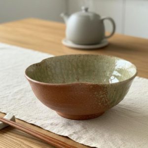 Tô Gốm Nhật Mộc Lòng Men Chảy – Thủ Công Nhật Bản