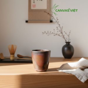 Ly gốm Nhật Bizen hỏa biến