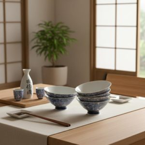 bộ 6 chén ăn cơm gốm nhật