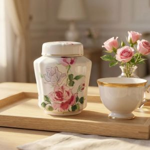 Hũ Gốm Âu Hoa Hồng