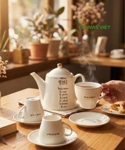 Set Trà Sứ Cao Cấp Phong Cách Châu Âu