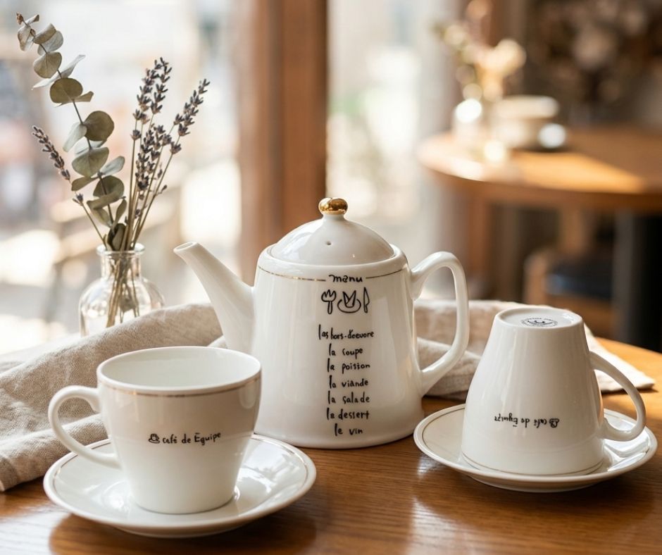 Set Trà Sứ Cao Cấp Phong Cách Châu Âu