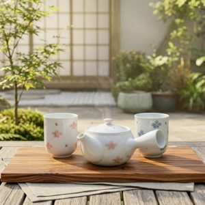 Set Trà Phu Thê Hoa Anh đào Gốm Nhật