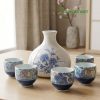 SET BÌNH 5 CHÉN GỐM NHẬT