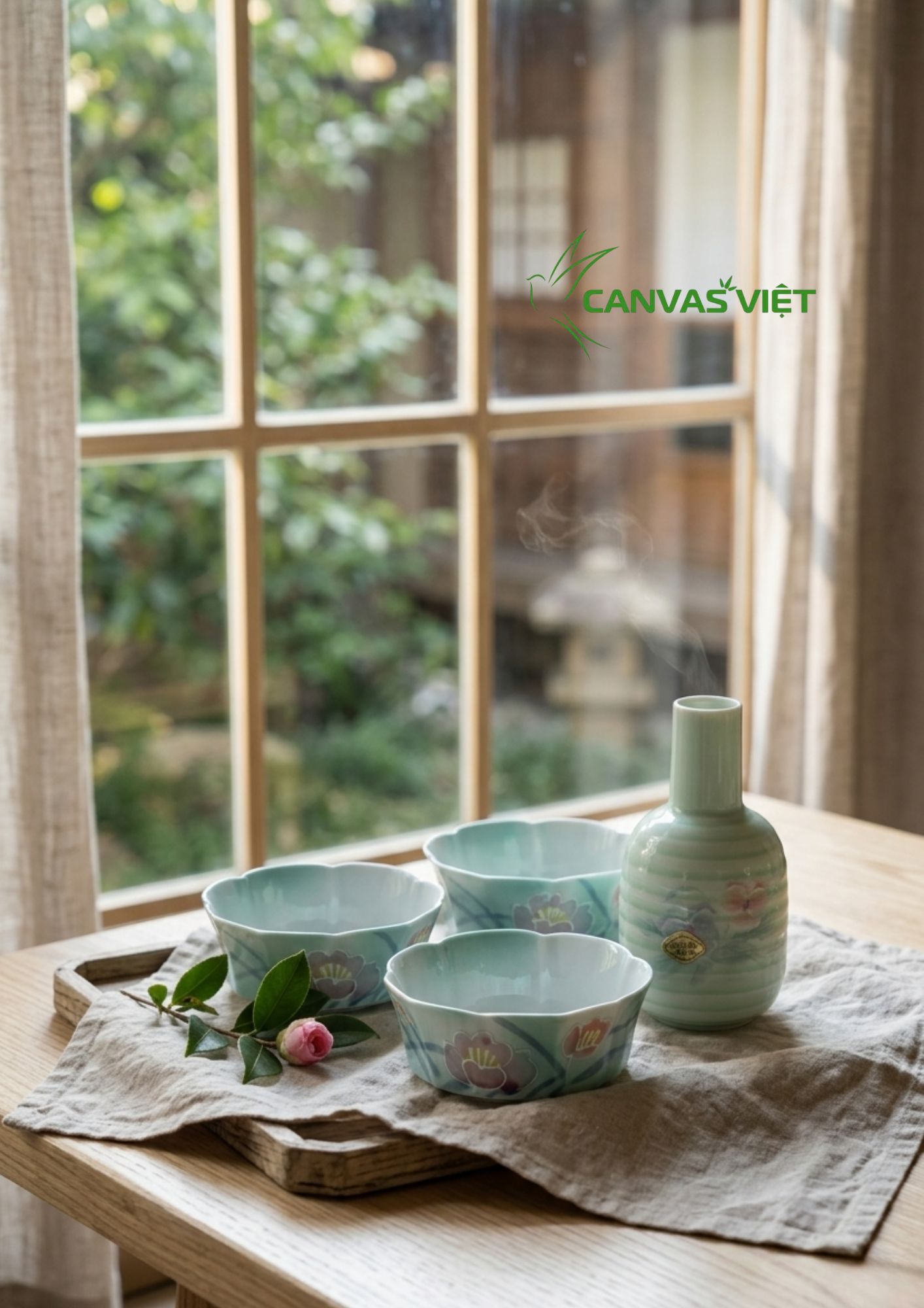 SET 3 CHÉN & BÌNH GỐM NHẬT